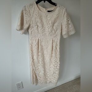 Mikarose Lace Midi Dress in Cream